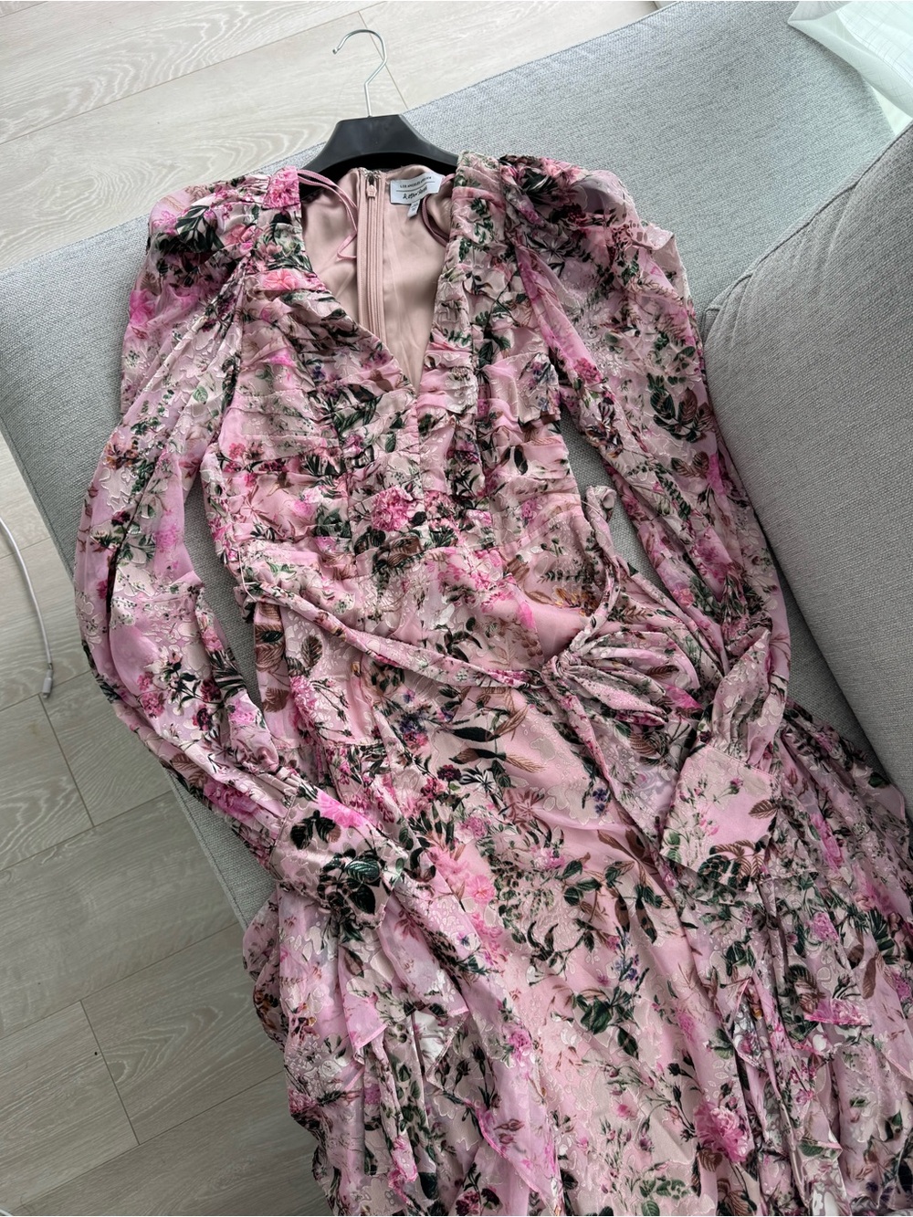 Other story Women's Pink Floral Ruffled Wrap Dress